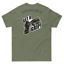 Load image into Gallery viewer, Get A Grip Tee (Woodland Camo)