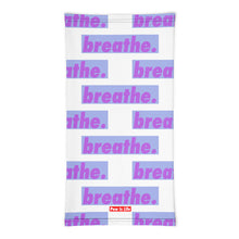 Load image into Gallery viewer, Dreamy Drink "breathe." White Neck Gaiter