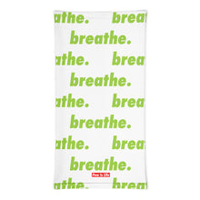 Load image into Gallery viewer, Matcha "breathe." White Neck Gaiter
