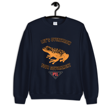 Load image into Gallery viewer, "Let's Over Throw Your Government" Orange Poison Dart Frog Sweatshirt