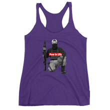 Load image into Gallery viewer, Pew is Life "Boog Bro Mr. Ghost" Women's Racerback Tank