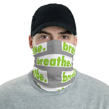 Load image into Gallery viewer, Matcha "breathe." Gray Neck Gaiter