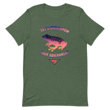 Load image into Gallery viewer, "Let's Overthrow Your Government" Pur-ink Dart Frog Short-Sleeve T-Shirt