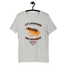 Load image into Gallery viewer, "Let's Over Throw Your Government" Orange Poison Dart Frog Short-Sleeve T-Shirt