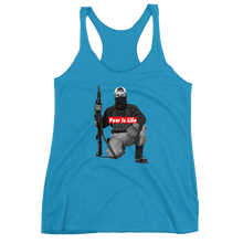 Load image into Gallery viewer, Pew is Life "Boog Bro Mr. Ghost" Women's Racerback Tank