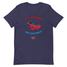 Load image into Gallery viewer, "Let's Over Throw Your Government" Red and Blue Poison Dart Frog Short-Sleeve T-Shirt