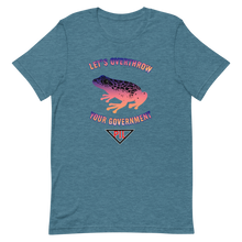 Load image into Gallery viewer, "Let's Overthrow Your Government" Pur-ink Dart Frog Short-Sleeve T-Shirt