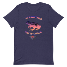 Load image into Gallery viewer, "Let's Overthrow Your Government" Pur-ink Dart Frog Short-Sleeve T-Shirt