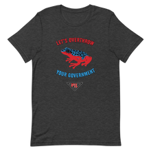 Load image into Gallery viewer, "Let's Over Throw Your Government" Red and Blue Poison Dart Frog Short-Sleeve T-Shirt