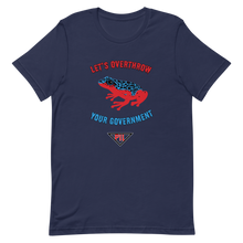 Load image into Gallery viewer, "Let's Over Throw Your Government" Red and Blue Poison Dart Frog Short-Sleeve T-Shirt