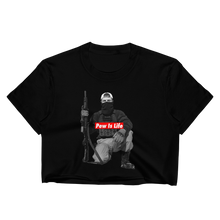 Load image into Gallery viewer, Pew is Life "Boog Bro Mr. Ghost" Women's Crop Top