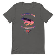 Load image into Gallery viewer, "Let's Overthrow Your Government" Pur-ink Dart Frog Short-Sleeve T-Shirt