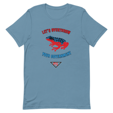 Load image into Gallery viewer, "Let's Over Throw Your Government" Red and Blue Poison Dart Frog Short-Sleeve T-Shirt