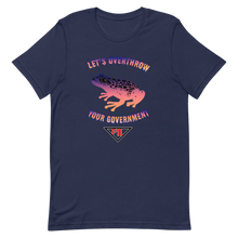 Load image into Gallery viewer, "Let's Overthrow Your Government" Pur-ink Dart Frog Short-Sleeve T-Shirt