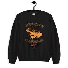 Load image into Gallery viewer, "Let's Over Throw Your Government" Orange Poison Dart Frog Sweatshirt