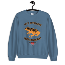 Load image into Gallery viewer, "Let's Over Throw Your Government" Orange Poison Dart Frog Sweatshirt