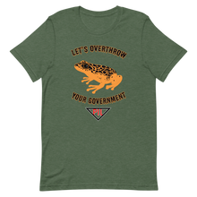 Load image into Gallery viewer, "Let's Over Throw Your Government" Orange Poison Dart Frog Short-Sleeve T-Shirt