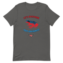 Load image into Gallery viewer, "Let's Over Throw Your Government" Red and Blue Poison Dart Frog Short-Sleeve T-Shirt