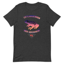 Load image into Gallery viewer, "Let's Overthrow Your Government" Pur-ink Dart Frog Short-Sleeve T-Shirt