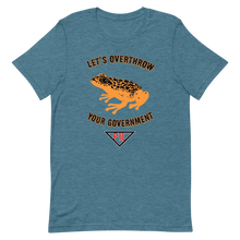 Load image into Gallery viewer, "Let's Over Throw Your Government" Orange Poison Dart Frog Short-Sleeve T-Shirt