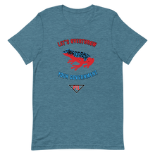 Load image into Gallery viewer, "Let's Over Throw Your Government" Red and Blue Poison Dart Frog Short-Sleeve T-Shirt