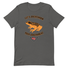 Load image into Gallery viewer, "Let's Over Throw Your Government" Orange Poison Dart Frog Short-Sleeve T-Shirt