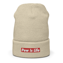 Load image into Gallery viewer, Pew Is Life Waffle beanie