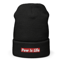 Load image into Gallery viewer, Pew Is Life Waffle beanie