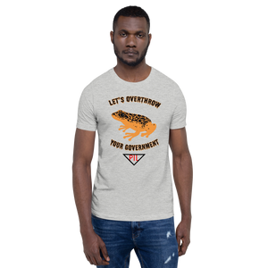 "Let's Over Throw Your Government" Orange Poison Dart Frog Short-Sleeve T-Shirt