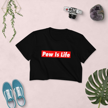 Load image into Gallery viewer, Pew is Life Women&#39;s Crop Top
