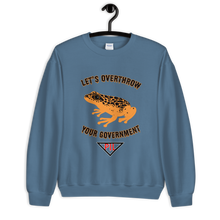 Load image into Gallery viewer, &quot;Let&#39;s Over Throw Your Government&quot; Orange Poison Dart Frog Sweatshirt
